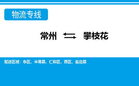 常州到攀枝花货运公司,常州到攀枝花物流公司